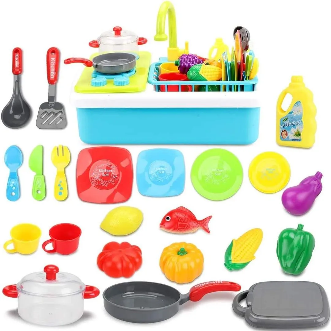 2 in 1 Dishwasher & Gas Stove Kitchen Suit  - Ages 4 