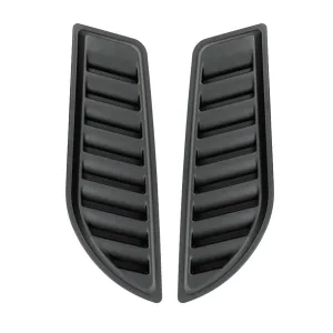 2 Pcs Decorative Air Flow Intake Hood Scoop Vent Cover Black