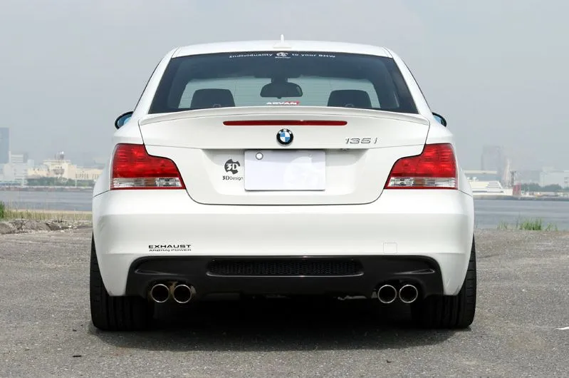 3D Design E82 1-Series M-Sport Carbon Rear Diffuser - 4-Tip