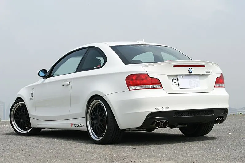 3D Design E82 1-Series M-Sport Carbon Rear Diffuser - 4-Tip