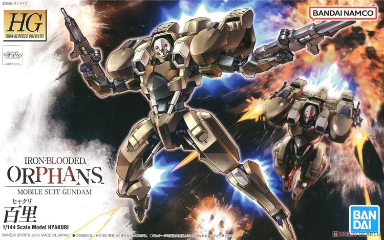 Bandai Original Anime Gundam Model HG IBO 1/144 Jagged Orphans HYAKURI Gundam Assembly Model