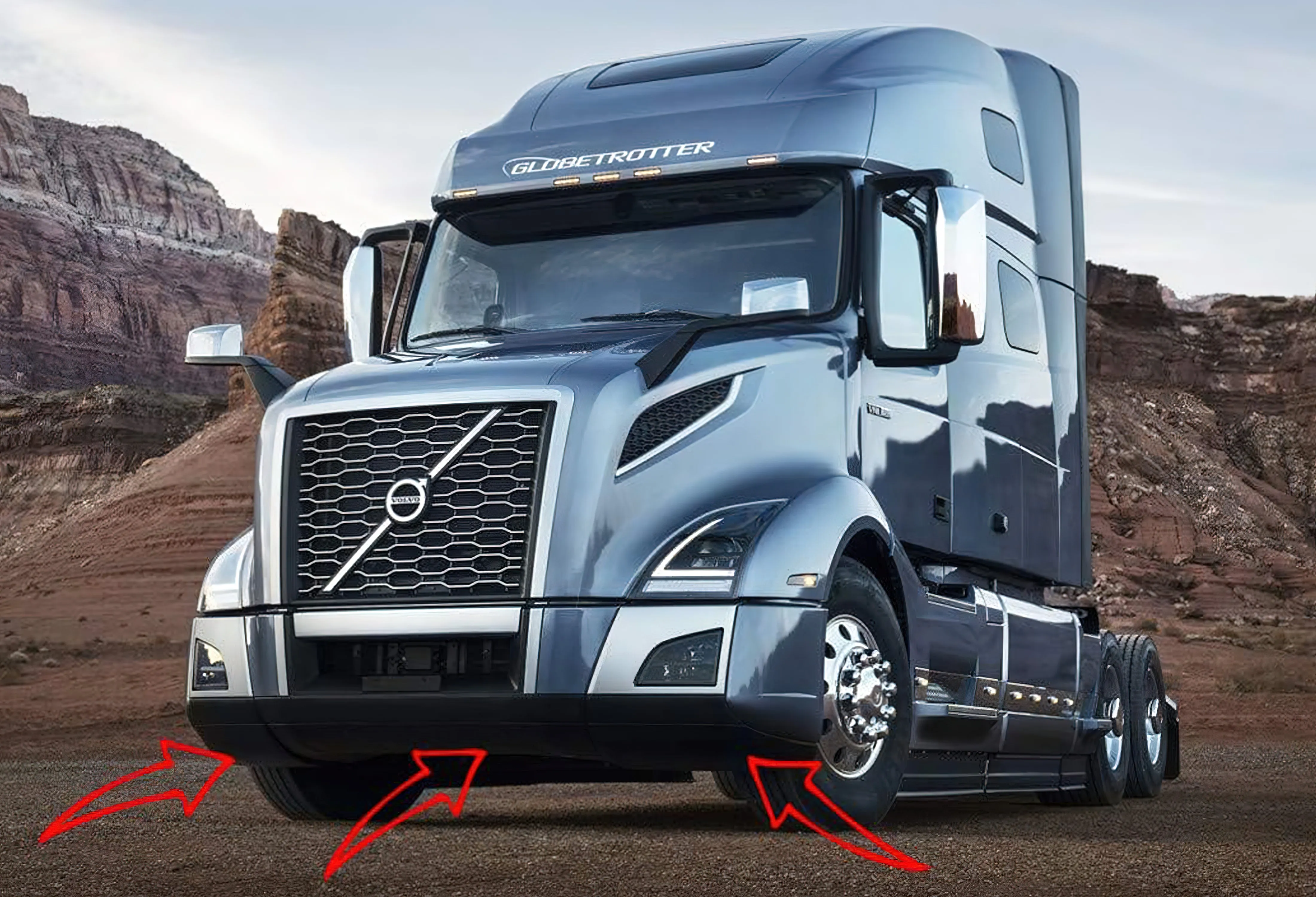 Bumper Air Flow Deflector Set 2018  Volvo VNL VNR