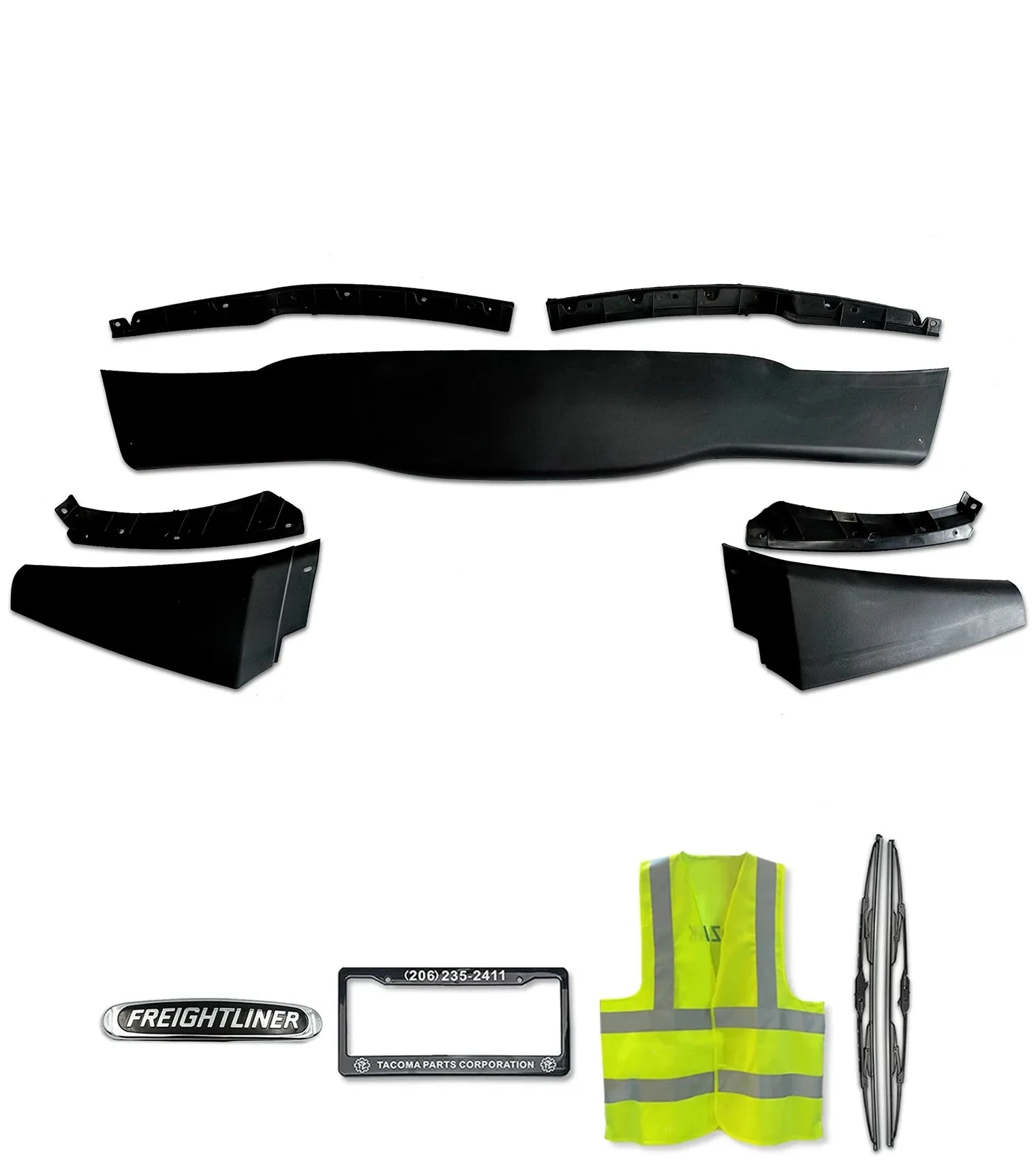 Bumper Air Flow Deflectors and Center Set 2018  Freightliner Cascadia 126 116