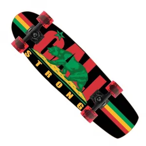 CALI Strong Rasta Skateboard Cruiser Complete