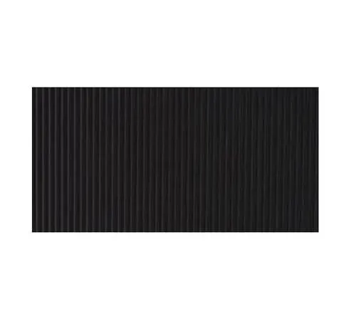 Corrugated Vinyl Runner Mat, 1/8" Thick, V Groove, 24"W x 105'L, Blk