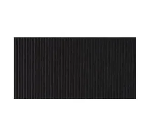 Corrugated Vinyl Runner Mat, 1/8" Thick, V Groove, 24"W x 105'L, Blk