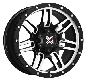DX4 15x8 7S 5x5.5 5x139.7 matte machined black wheels
