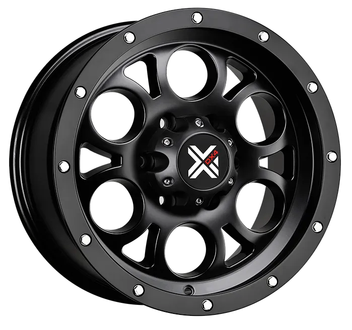 DX4 15x8 TUFF 5x5 5x127 matte black wheels