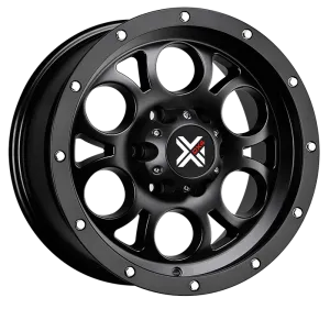 DX4 15x8 TUFF 5x5 5x127 matte black wheels