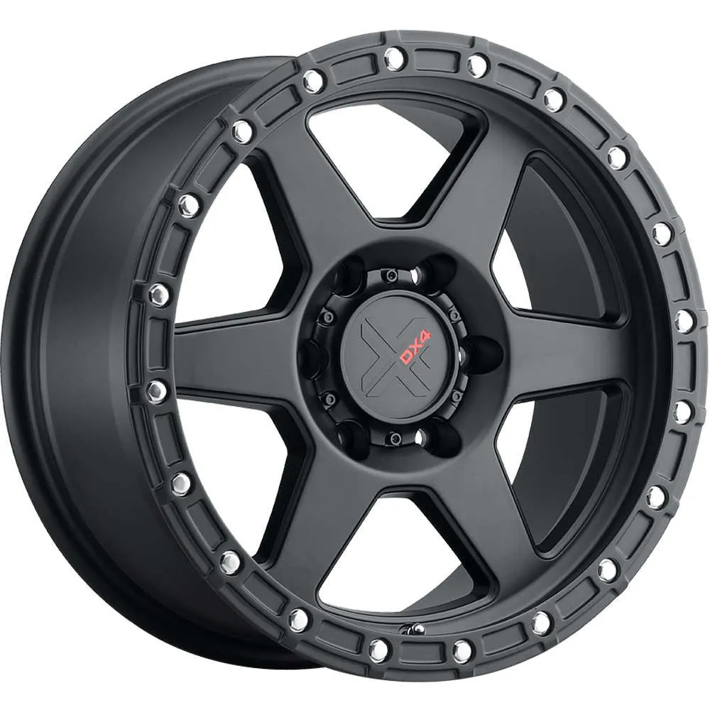 DX4 16x8 Recon 5x5 5x127 matte Black wheels ET0