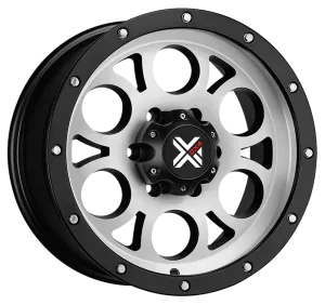 DX4 17x8.5 TUFF 5x5 5x127 matte machined black wheels