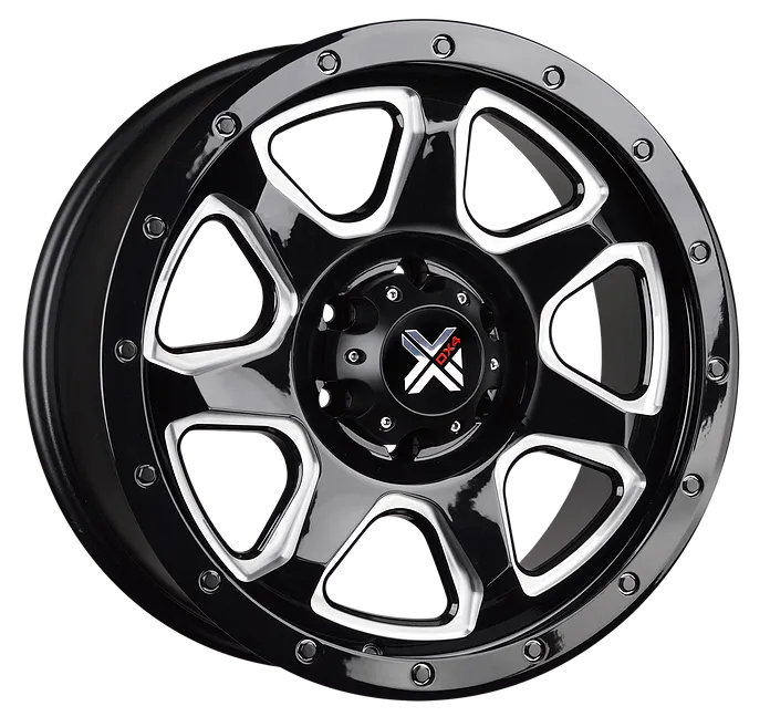 DX4 20x9 STORM 6x5.5 6x139.7 Gloss black ball milled wheels