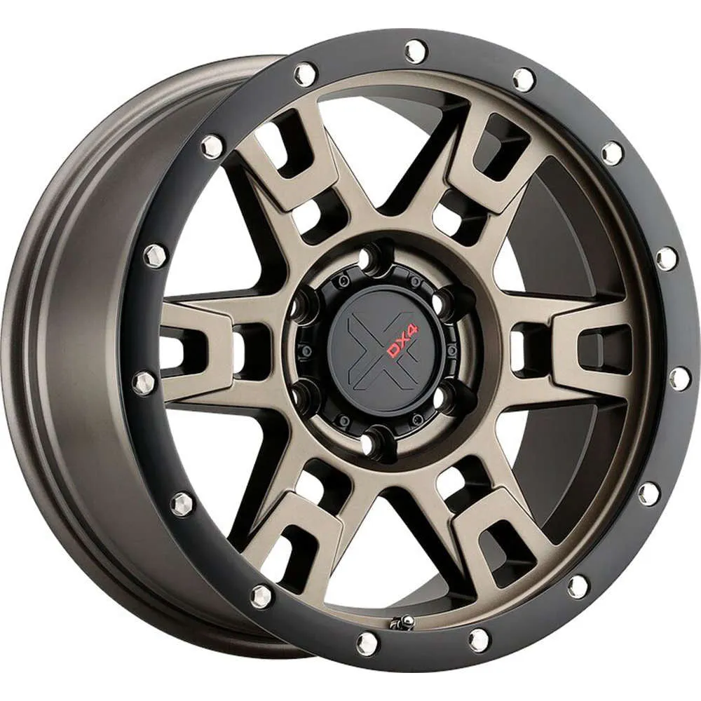 DX4 Terrain 20X9 wheels 6x135 Matte Bronze/ Blk Ring ET10