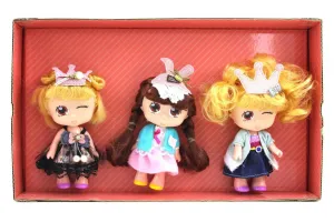 Expressions Galore 3 Piece Fashion Girl Doll Toy Set Hot-Selling Collection for Adults, Ages 18 