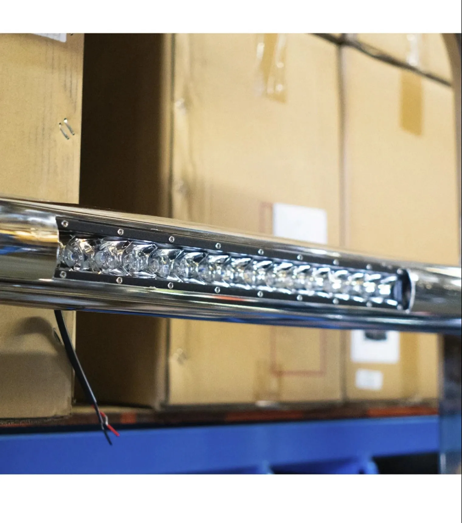 Grille Bumper Guard Chrome with Built-in 16" 2022  Kenworth T680
