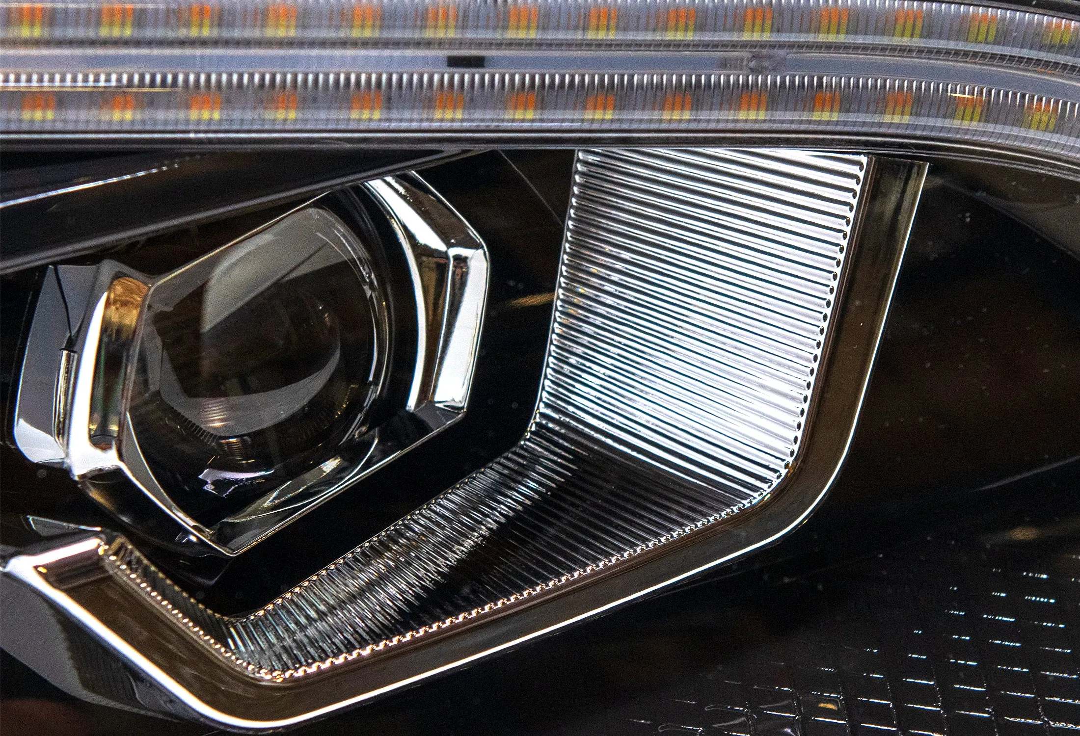 Headlight LED Black Passenger 2022 2023  Kenworth T680 Next Gen