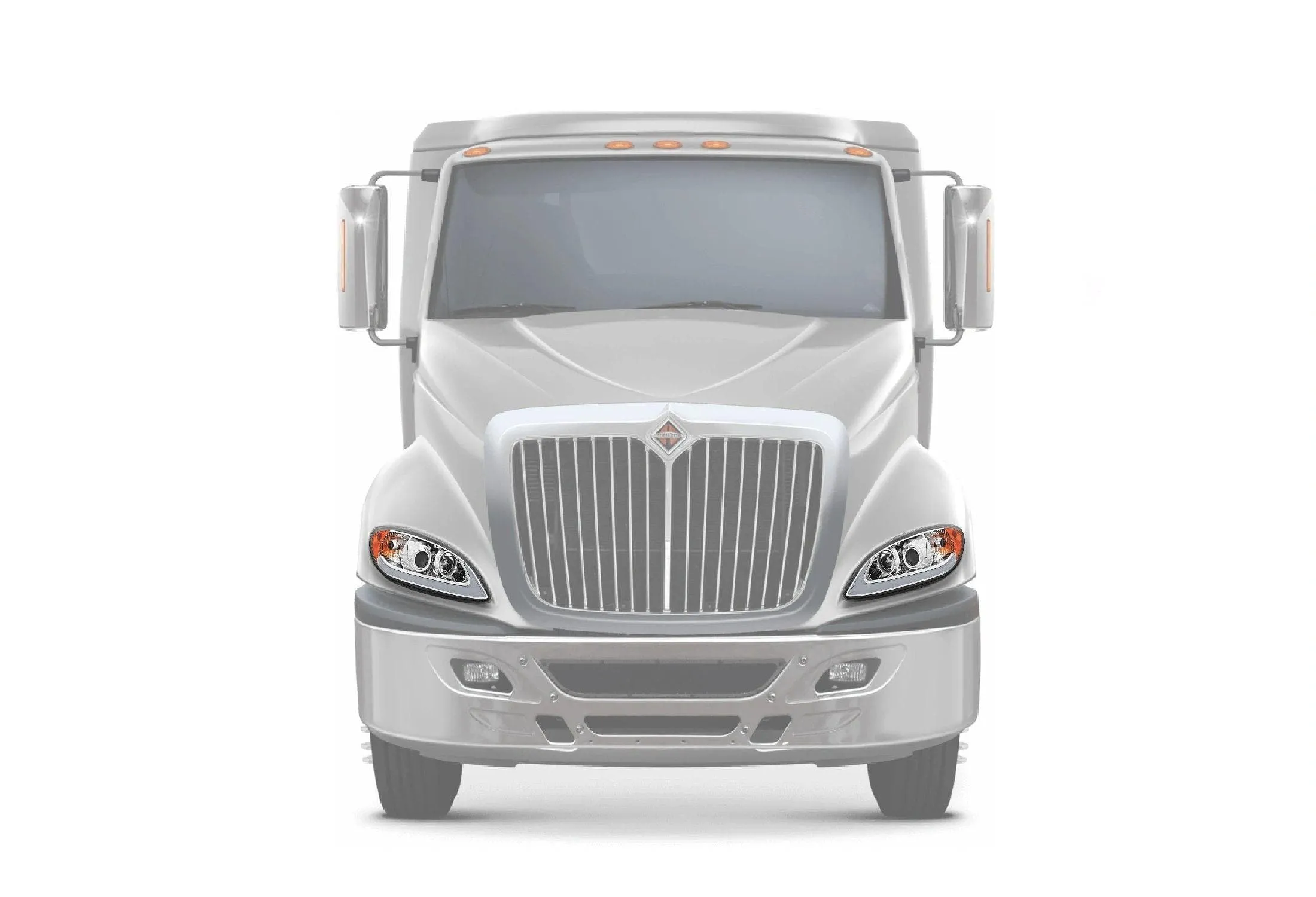 Headlights Chrome with LED Glow Bar Set 2008-2016 International Prostar