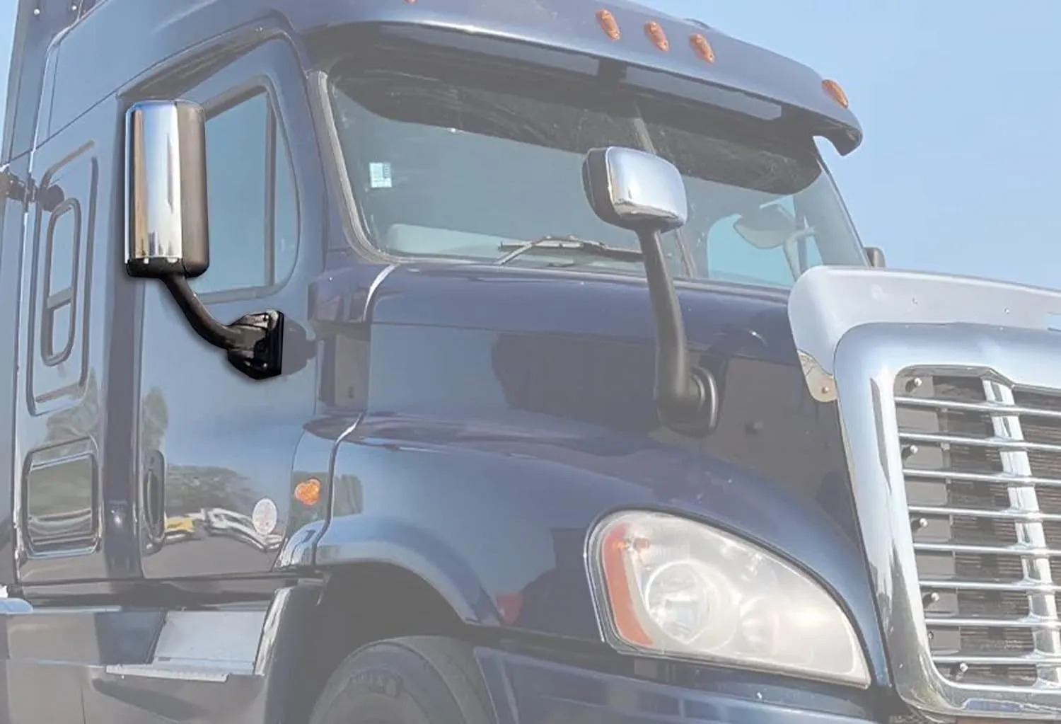 Heated Door Side Mirror Chrome Passenger 2008-2017 Freightliner Cascadia 125 113