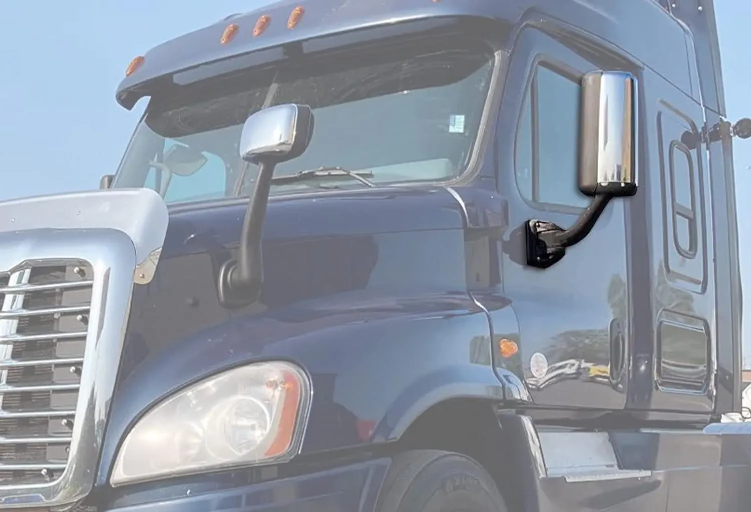 Heated Door Side Mirrors Chrome Set 2008-2017 Freightliner Cascadia 125 113