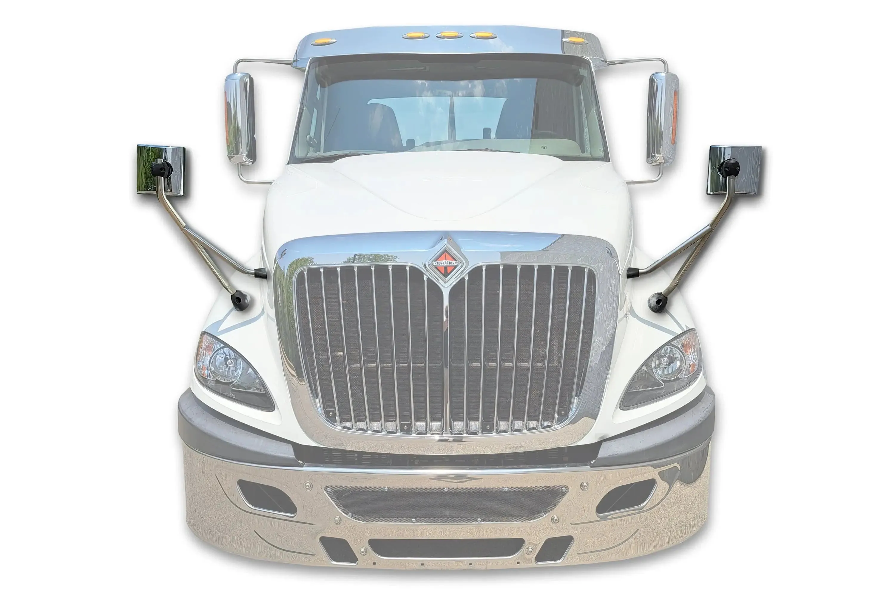 Hood Mirrors Chrome Set 2002-2017 International Prostar