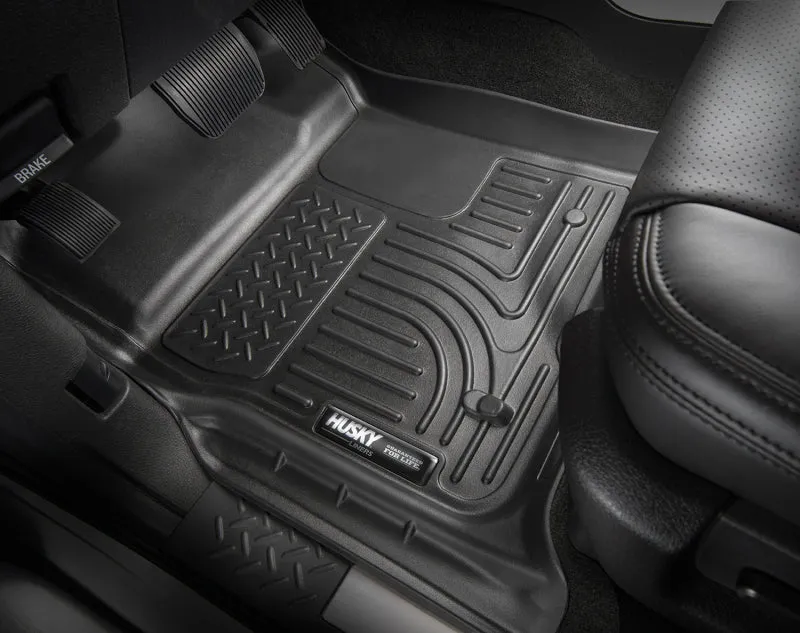 Husky Liners Front/2nd Seat Floor Liner Weatherbeater Plastic Black - Dodge Dart 2013-15