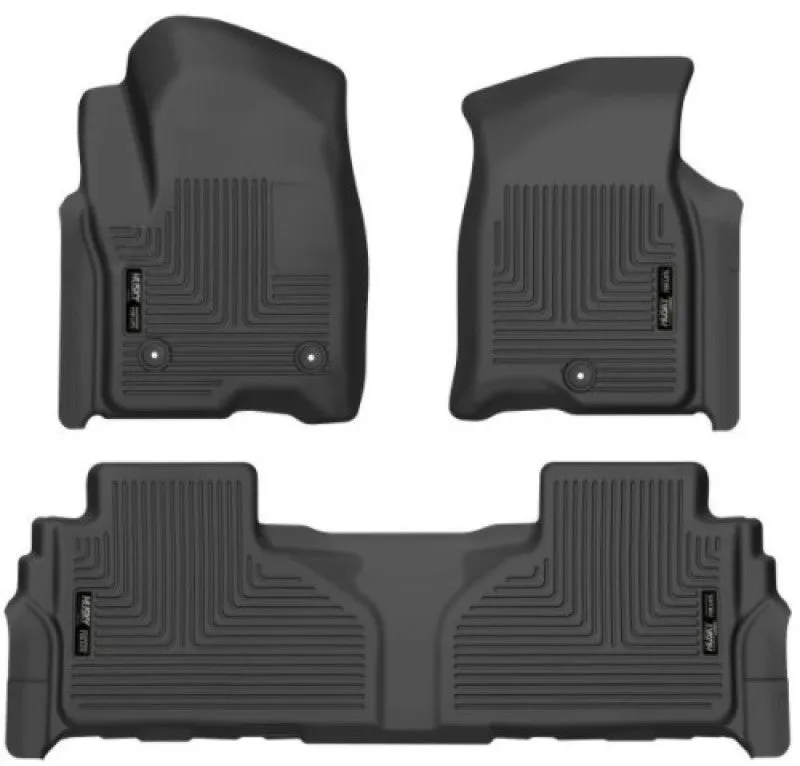 Husky Liners Weatherbeater Floor Liner - Front/2nd Row - Plastic - Black - Bucket Seats