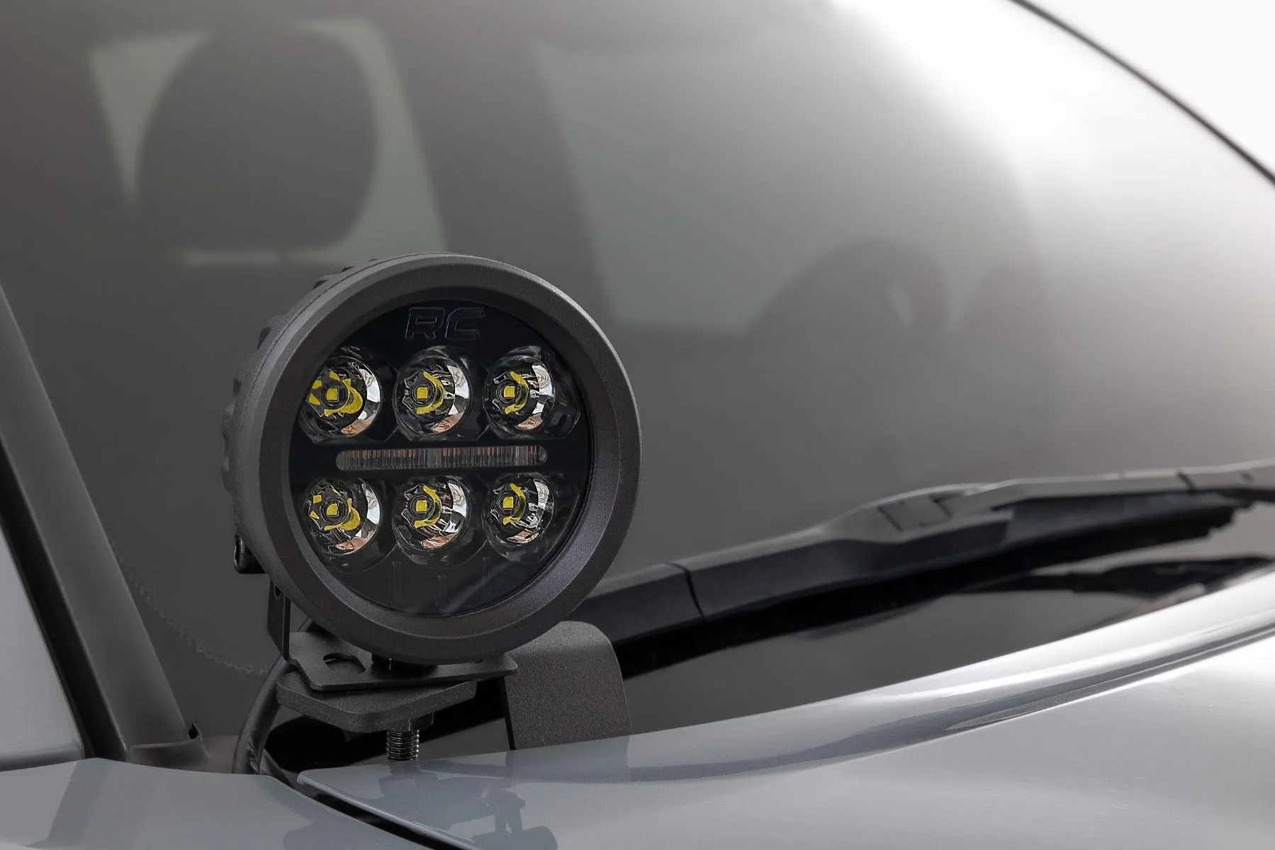 LED Light - Ditch Mount -Black Series Round - 3.5 Inch - Amber DRL - Toyota Tacoma (16-23)