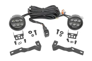 LED Light - Ditch Mount -Black Series Round - 3.5 Inch - Amber DRL - Toyota Tacoma (16-23)