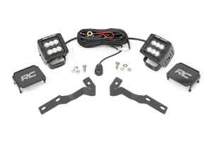 LED Light Kit - Ditch Mount - 2" Black Pair - Flood - Toyota Tacoma (16-23)