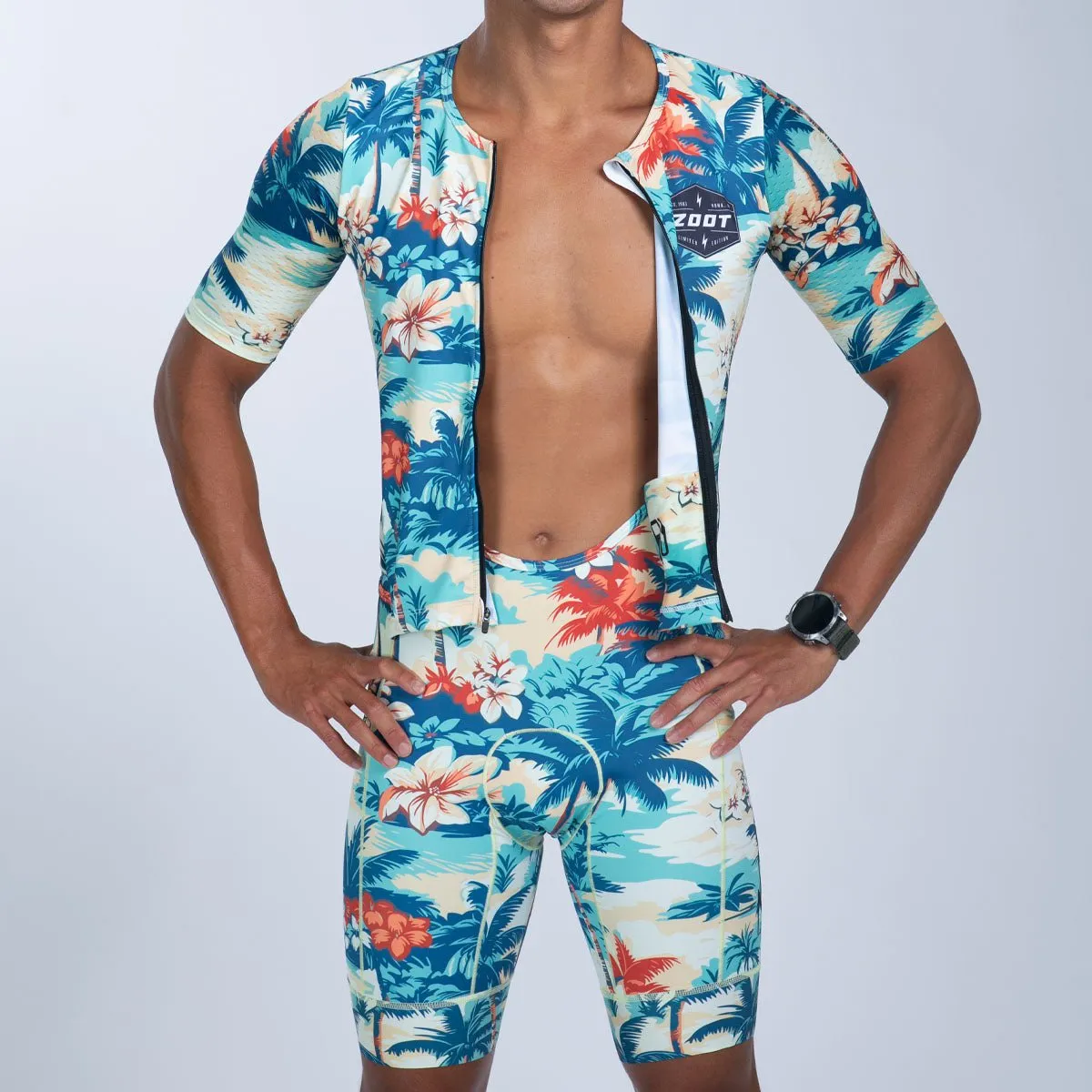 Men's Ltd Tri Aero Fz Racesuit - Vintage Hula