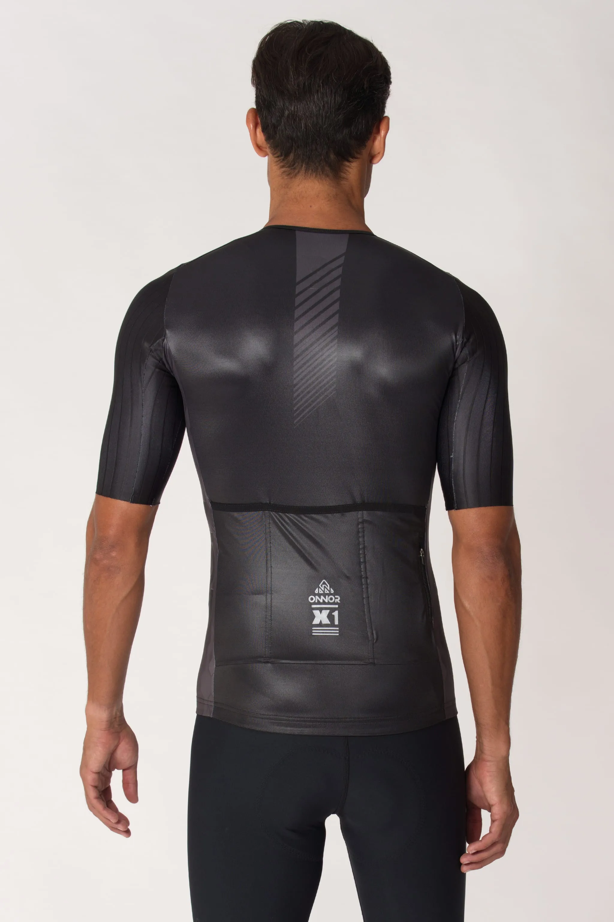 Men's Xenon X1 Black Pro Cycling Jersey