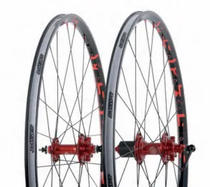 MSC 395 Wheelset Red Anodised hubs 9mm axle 1480g