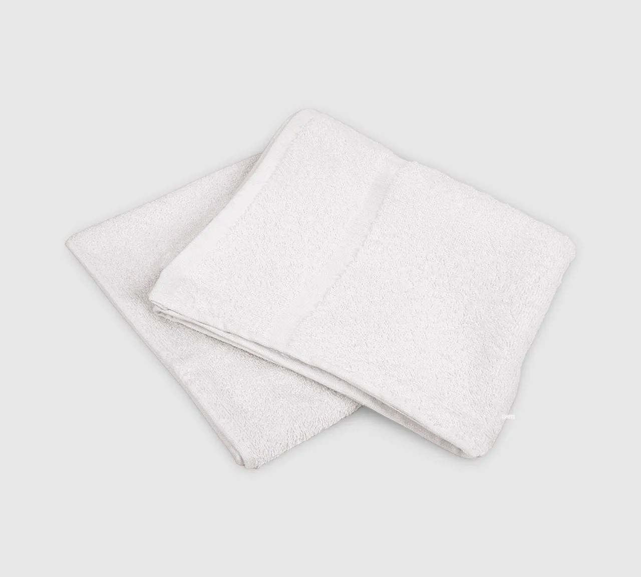 Pack of 12 x Ashbys White Hand Towel / Premium Terry Towels (50 x 90cm), 450 GSM