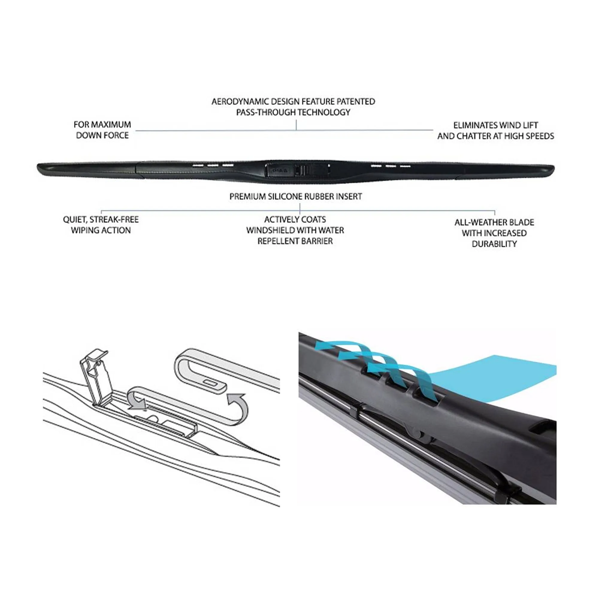 PIAA AERO VOGUE Car Wiper ( 14" ) - Black (Barcode: 4960311017967 )