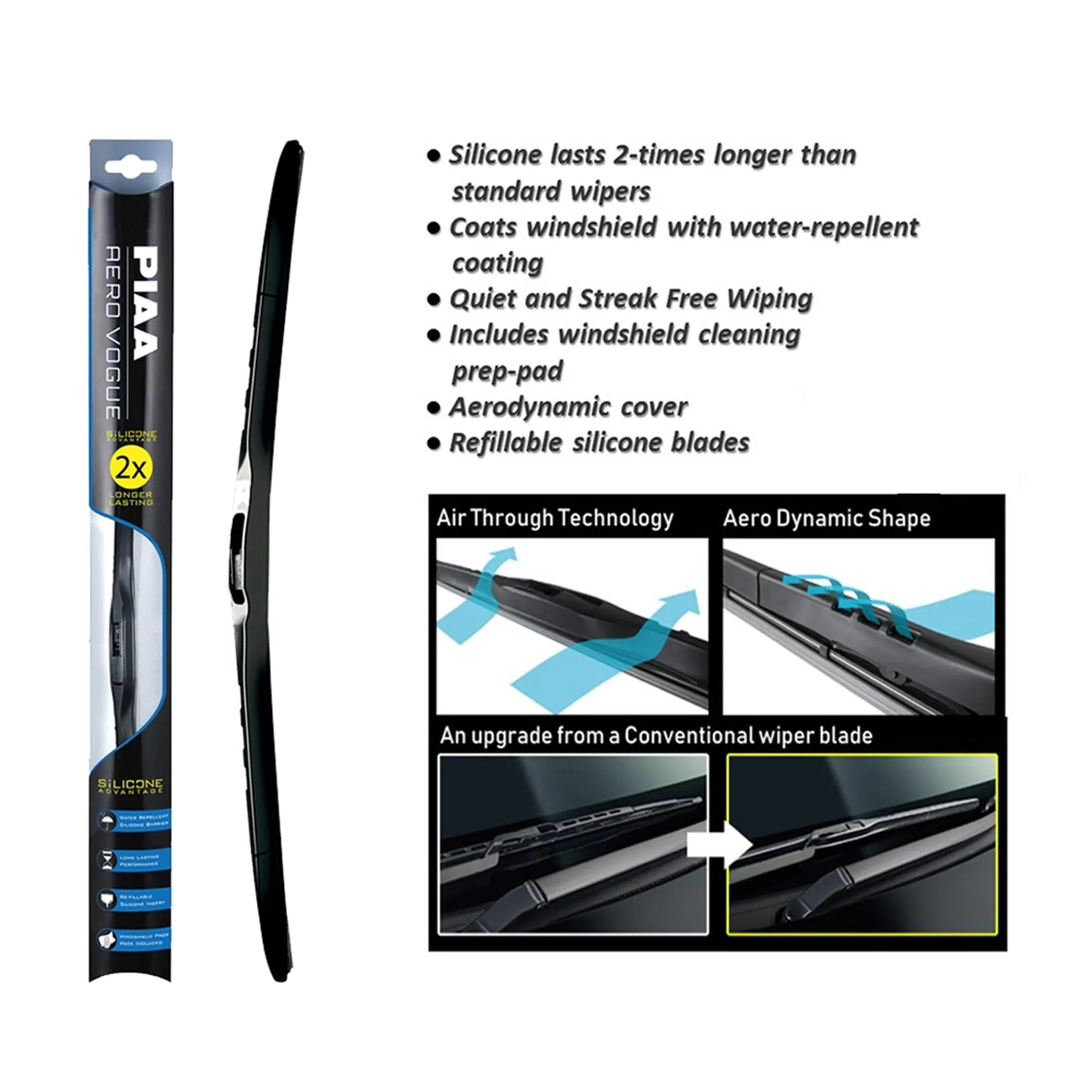 PIAA AERO VOGUE Car Wiper ( 14" ) - Black (Barcode: 4960311017967 )