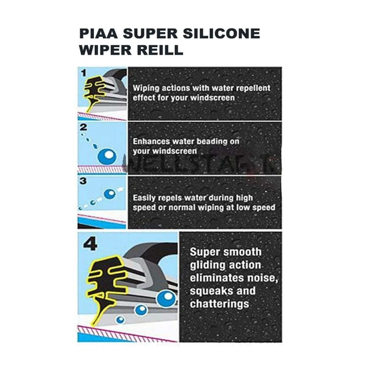 PIAA SILICONE WIPER REFILL for Radix & Aero Vogue Blade ( 21" ) ( 6mm ) (Barcode: 722935940533 )