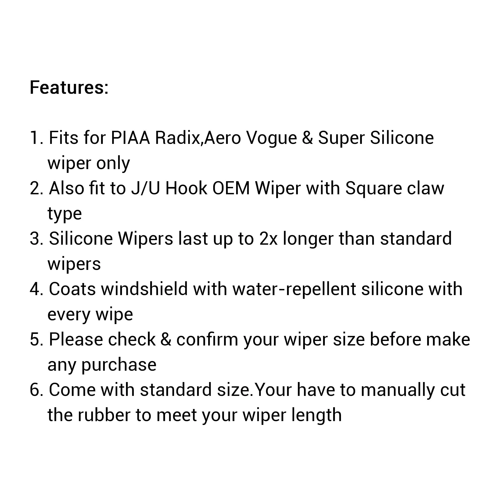 PIAA SILICONE WIPER REFILL for Radix & Aero Vogue Blade ( 21" ) ( 6mm ) (Barcode: 722935940533 )