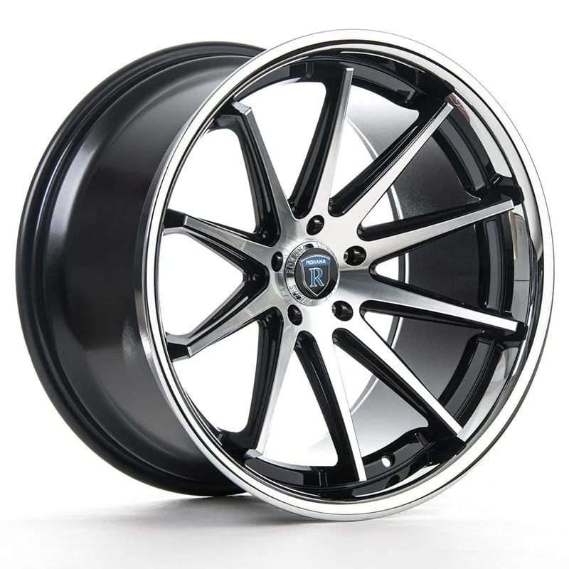 Rohana RC10 Wheels (20x9 5x120 20ET CB 74.1) Machine Black/Chrome Lip / Matte Black / Machine Silver/Chrome Lip / Matte Graphite/Gloss Black