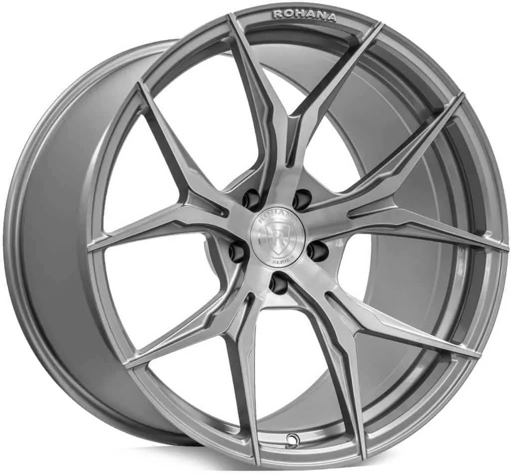 Rohana RFX5 Cross Forged Wheels (20x11 5x120 28ET CB 74.1) Brushed Titanium / Matte Black / Gloss Gold