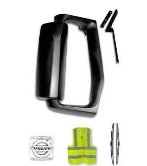 Side View Door Mirror Power Heated Black Passenger Volvo 2004  VNL VNM VNX