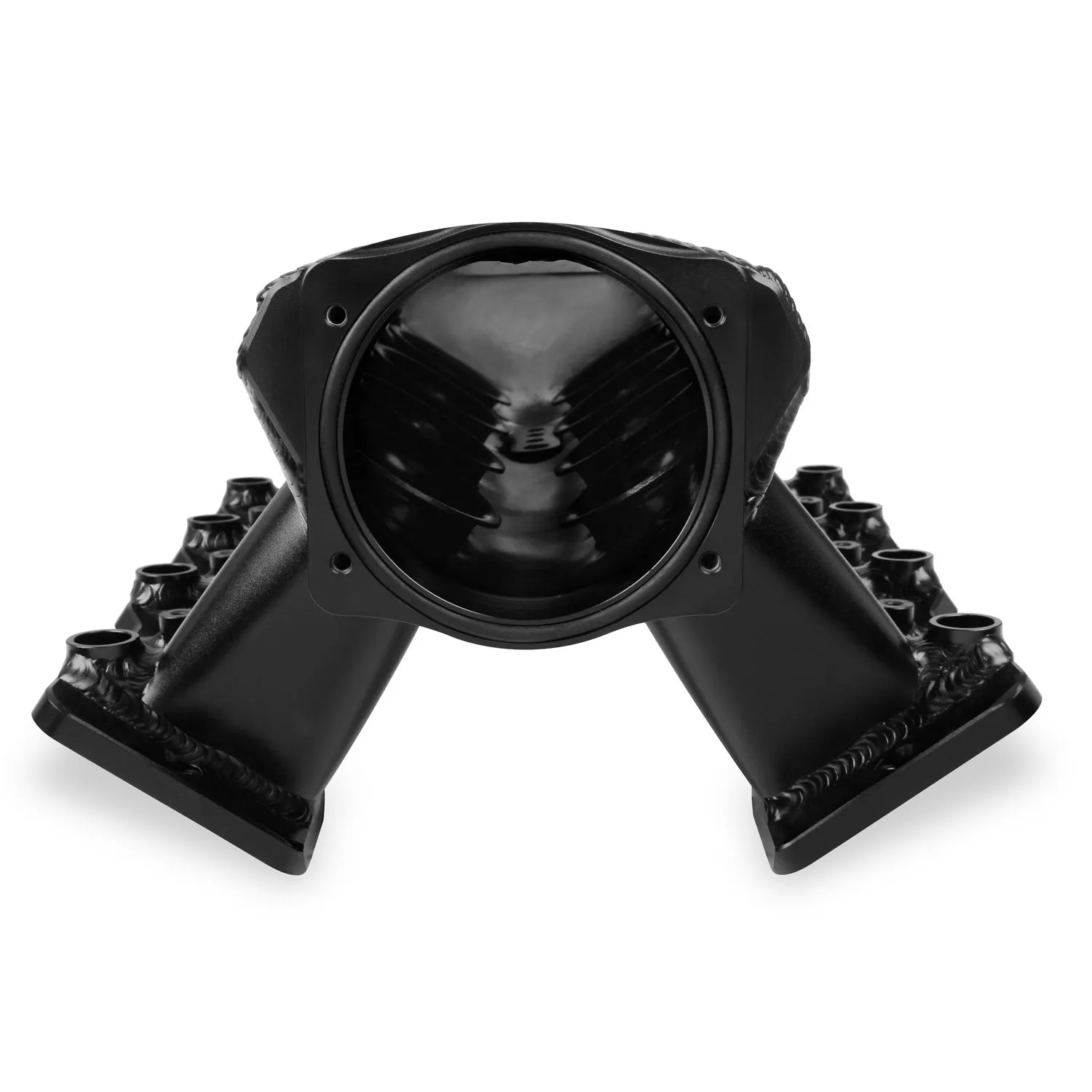 Sniper EFI Fabricated Intake Manifold - 102 mm Throttle Body Flange - Fuel Rails - Multi Port - Aluminum - Black - GM LS-Series