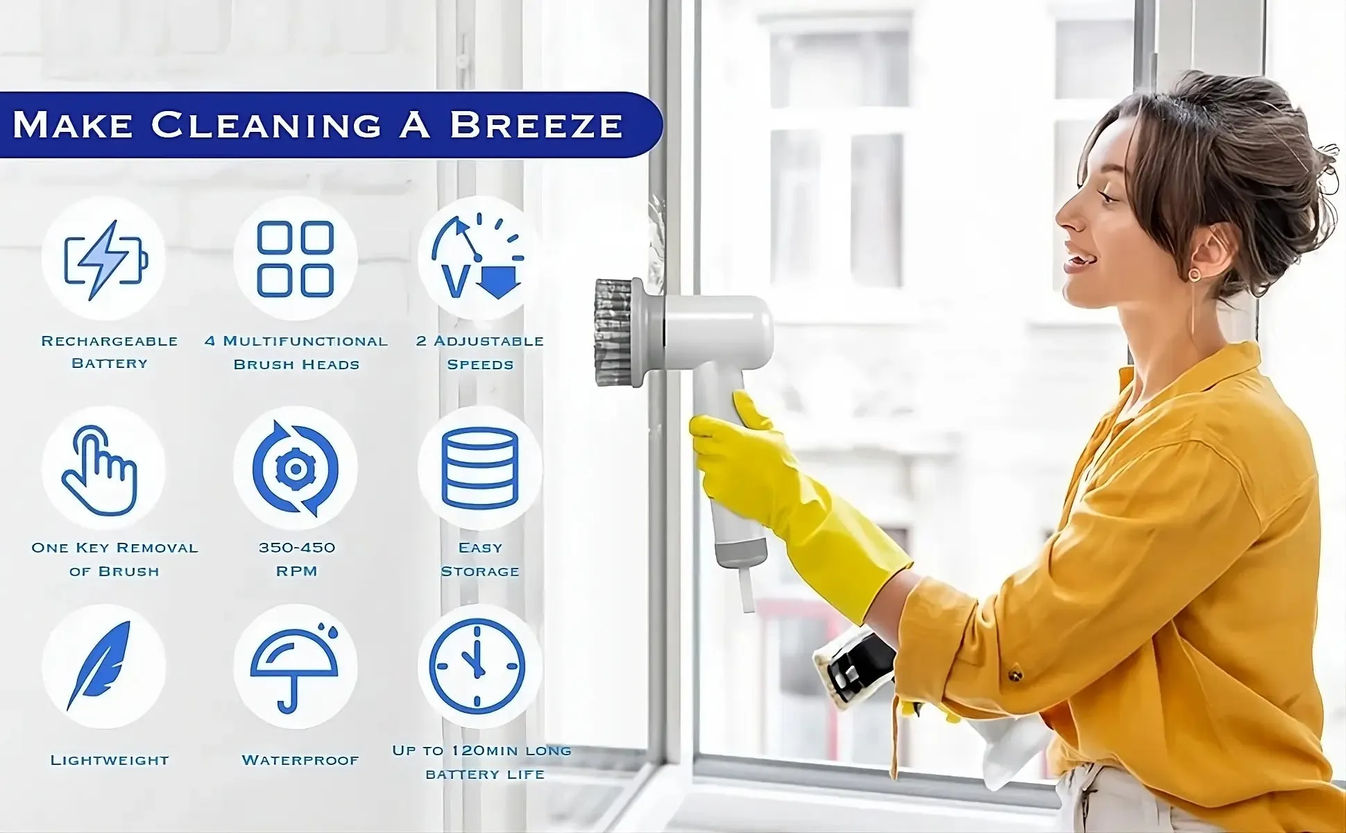 Superior Cleaning Pro Power Scrub Brush