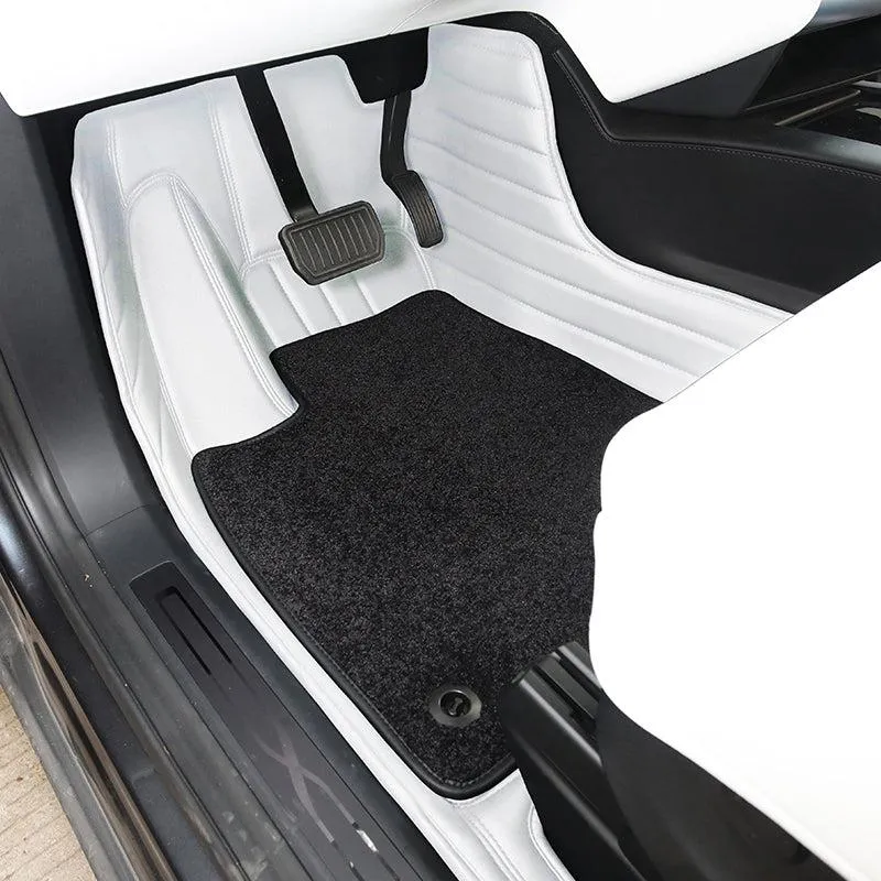 TAPTES® Fully Covered Leather Floor Mats for Tesla Model S