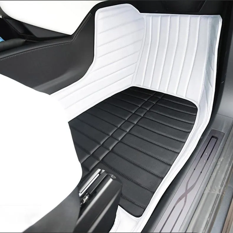 TAPTES® Fully Covered Leather Floor Mats for Tesla Model S
