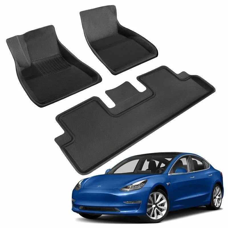 TESERY All Weather 3D Floor Mats for Tesla Model Y & Model 3 Highland