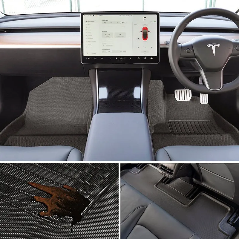 TESERY All Weather 3D Floor Mats for Tesla Model Y & Model 3 Highland