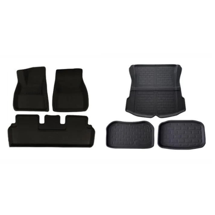 TESERY All Weather 3D Floor Mats for Tesla Model Y & Model 3 Highland
