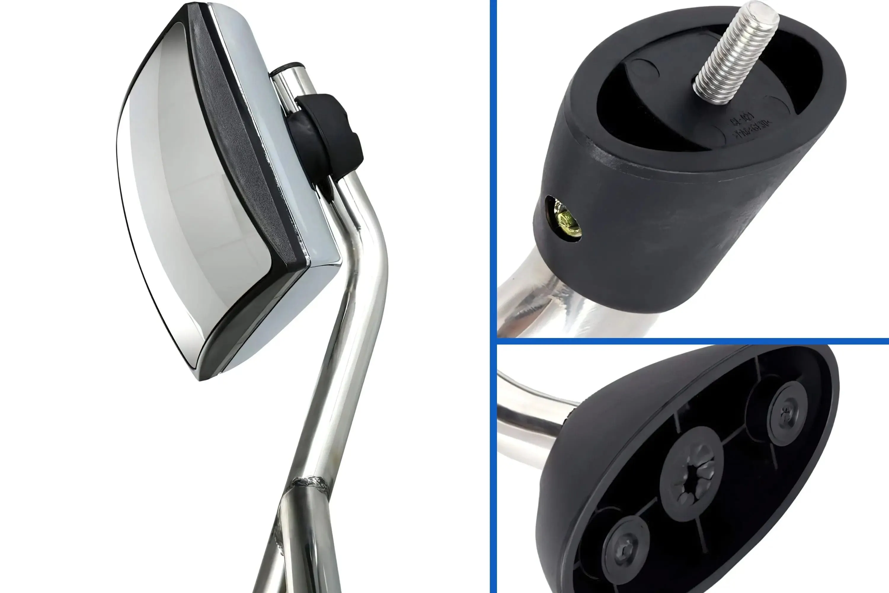 Towing Hood Mirrors Chrome Pair International Durastar