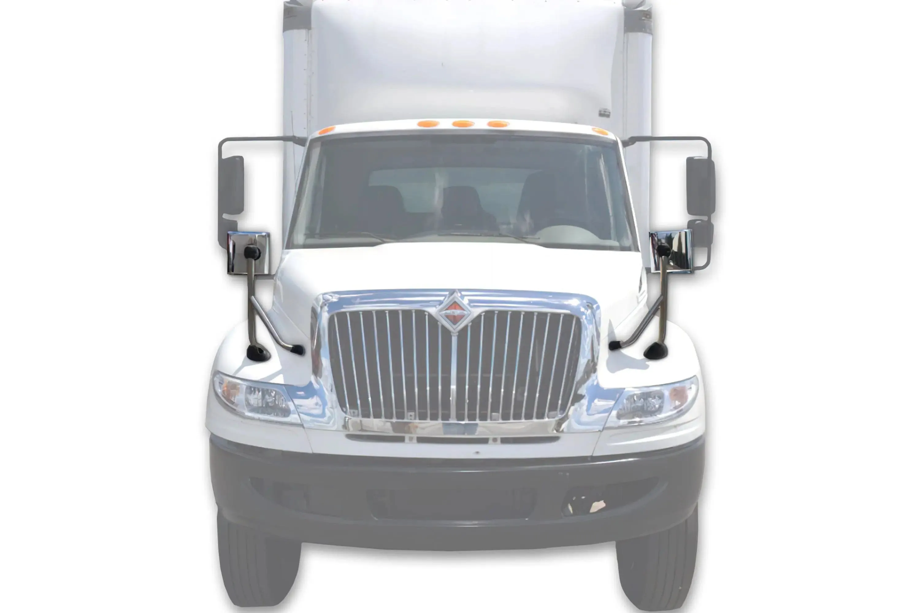 Towing Hood Mirrors Chrome Pair International Durastar