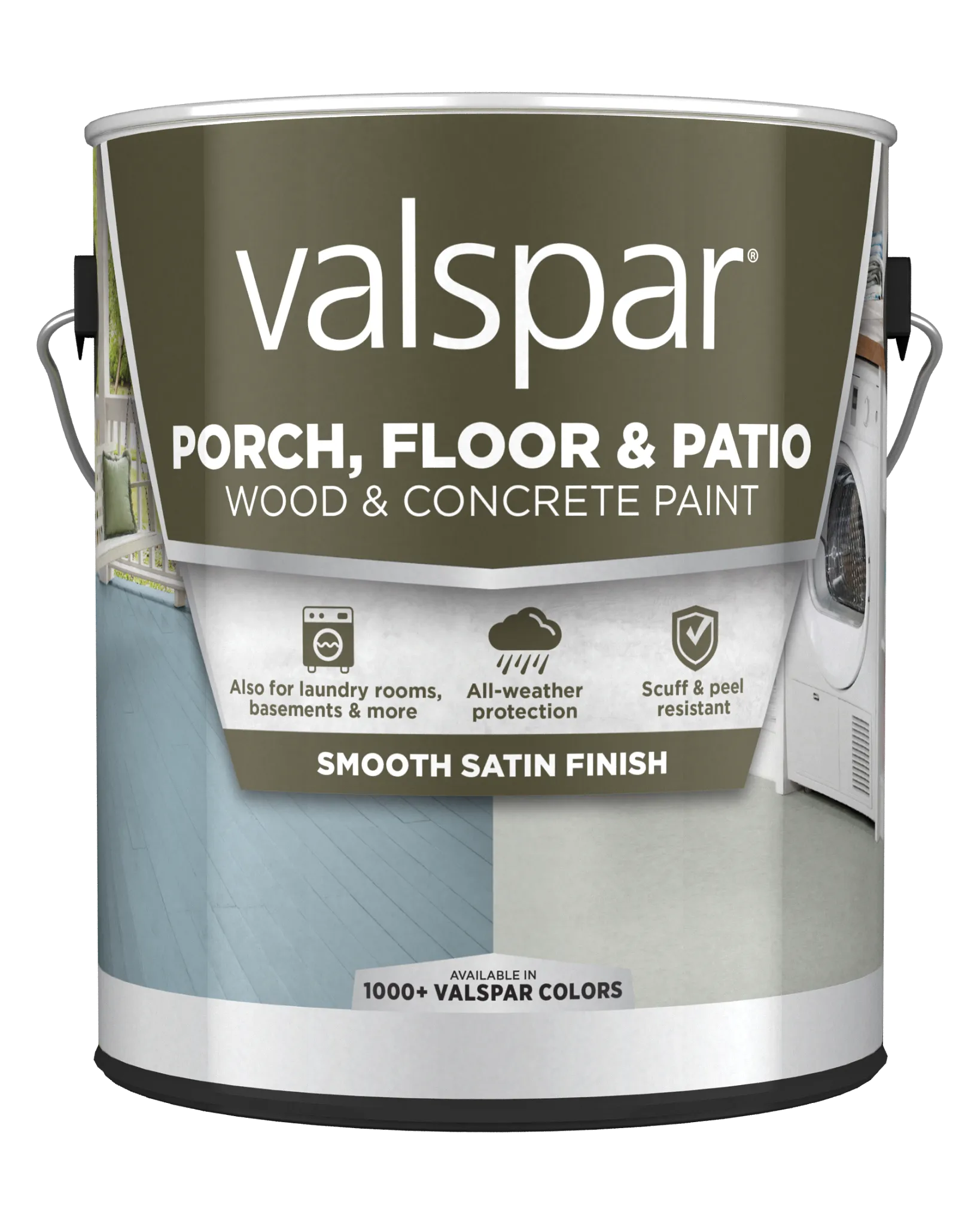 Valspar® Latex Satin Porch, Floor & Patio Paint 1 Gallon White (1 Gallon, White)